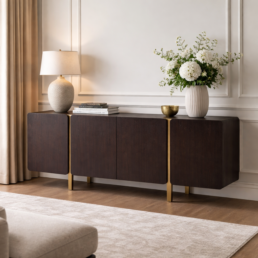 Elysium sideboard brunbetsad valnöt - 2