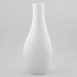 Stig Lindberg (Fjäll 1960) White Majestic Vase with Scale Relief 32 cm <Test Production>