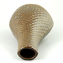 Stig Lindberg (Fjäll 1960) Brown Majestic Vase with Scale Relief 32 cm <Test Production>
