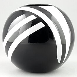 Rolf Sinnemark (1980s) Black/White Modern Vase 14 cm