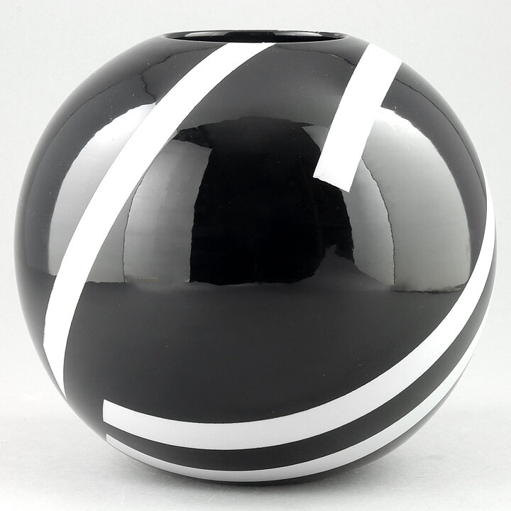 Rolf Sinnemark (1980s) Black/White Modern Vase 14 cm