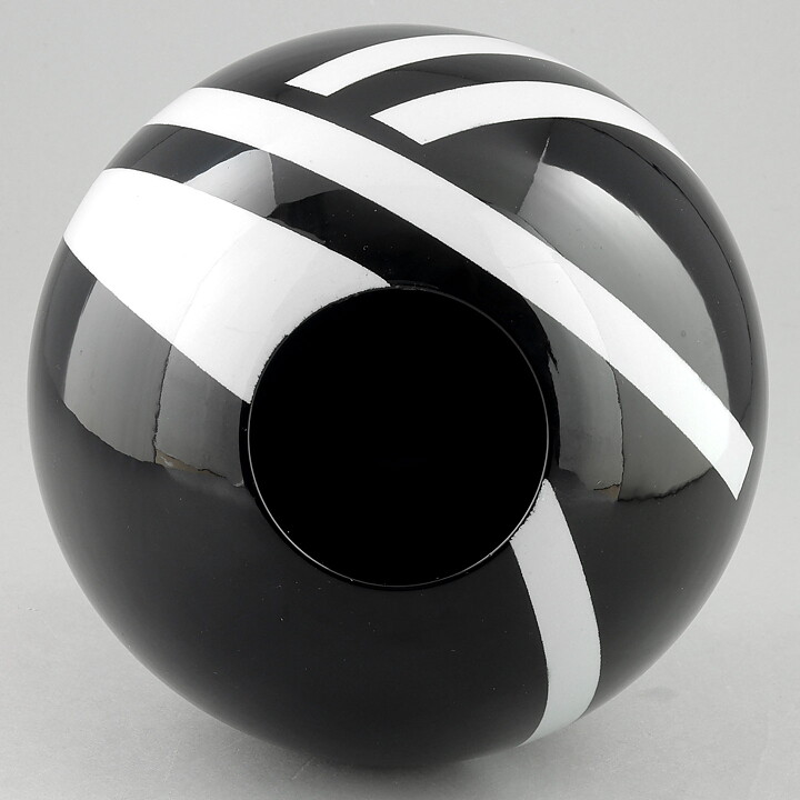 Rolf Sinnemark (1980s) Black/White Modern Vase 14 cm