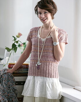 898004 Mönstrad jumper med vingärmar i Scarlet