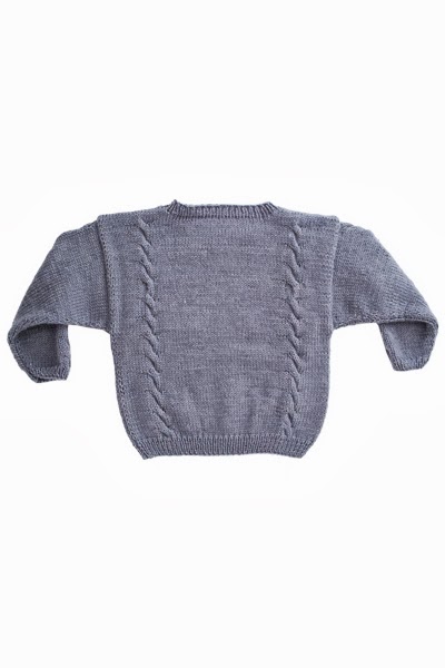 1355 Tröja med flätor (barn 1-6 år) - 2
