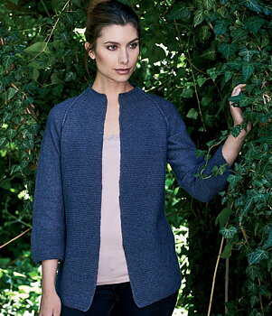 893402 Cardigan i rätstickning