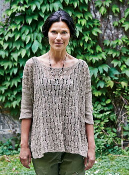 898010 Oversize jumper med hålmönster