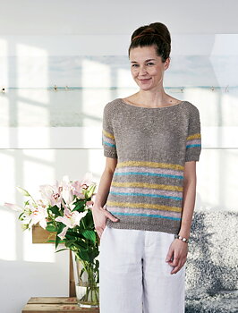 898050 Raglanjumper med ränder