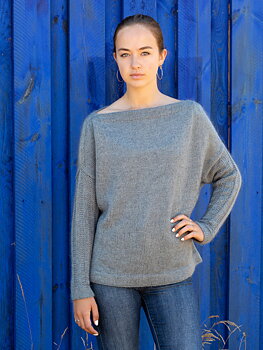 1594 Oversize tröja med smala ärmar