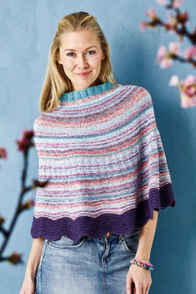 891302 Poncho i Maja med kanter i Esther