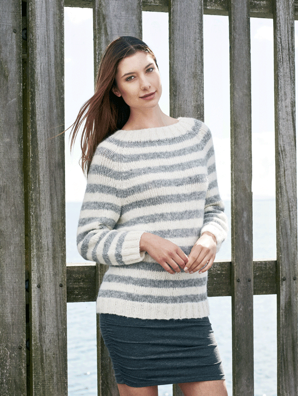 896208 Randig raglansweater i Alice