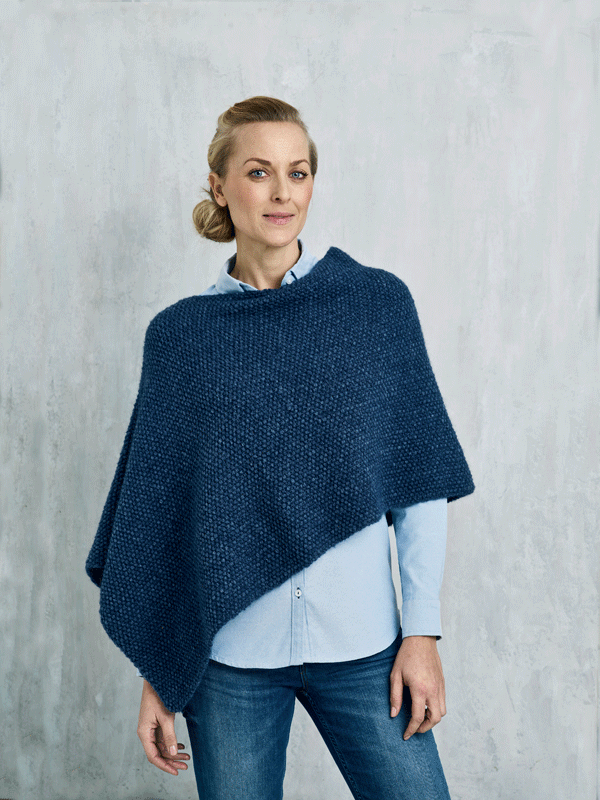 896216 Mosstickad poncho i Alice