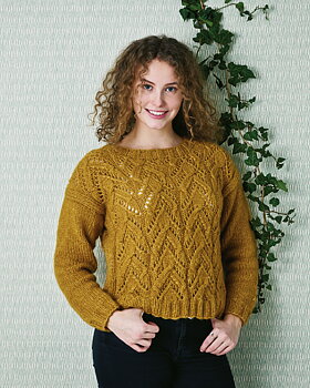 896250 Pullover med hål- och flätmönster i Alice