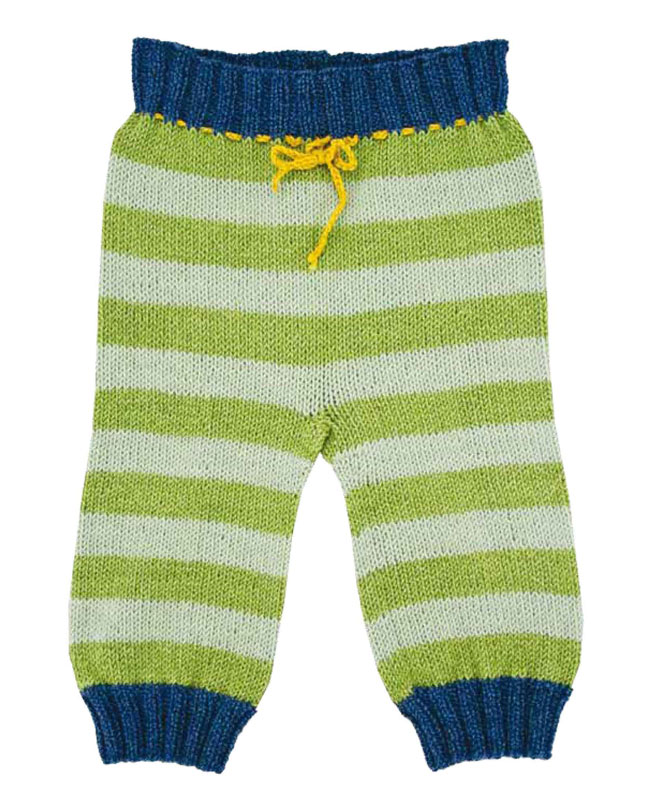 Sticka randiga byxor till baby 3-18 mån (Digitalt)