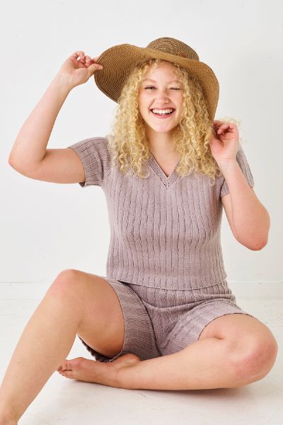 Maja T-shirt och shorts med bred resår