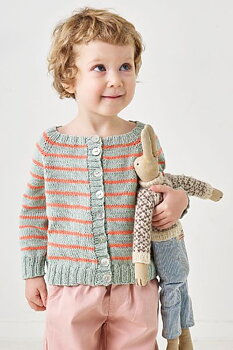 Maja randig babykofta 0-2 år