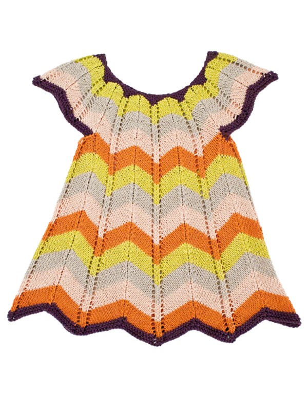 Zigzag klänning Barn 2-10 år (Digitalt)