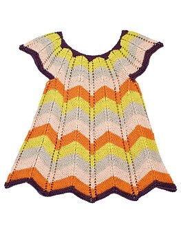 Zigzag klänning Barn 2-10 år (Digitalt)
