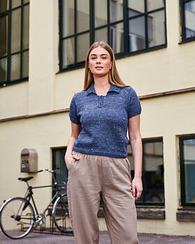 T-shirt med krage i Kamma garn