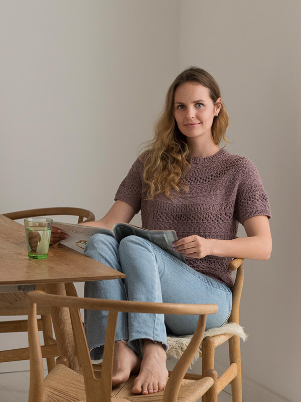 Stickmönster T-shirt i bomull med struktur – ONIONknit 791738 (Pappersmönster) - 3