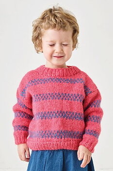 Barntröja med randmönster 6 mån-8 år (Digitalt)
