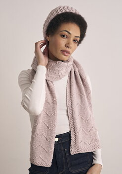 Holkham mössa och halsduk i Merino Soft