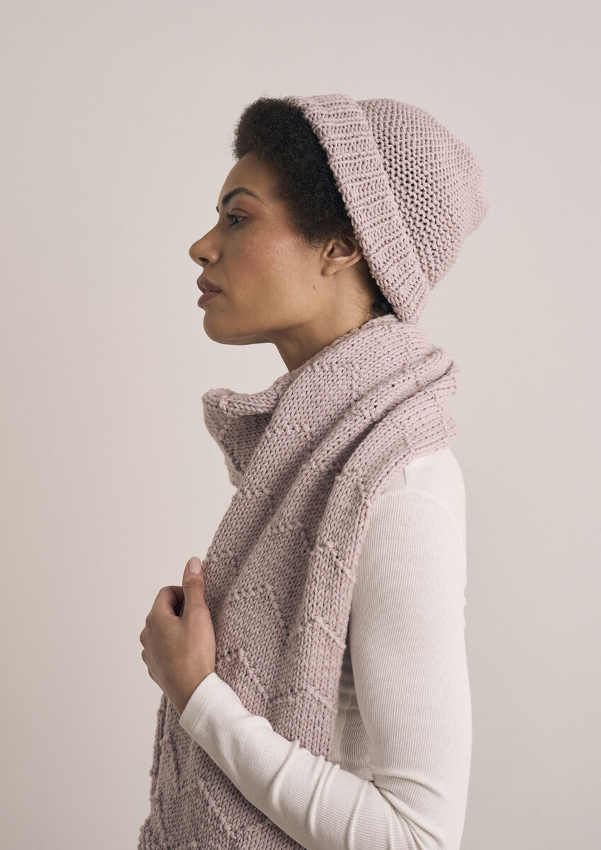 Holkham mössa och halsduk i Merino Soft - 2