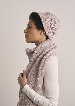 Holkham mössa och halsduk i Merino Soft