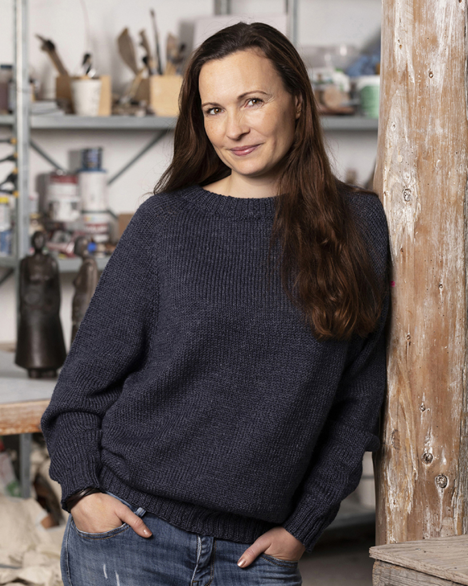 Lösstickad uppifrån och ner Sweater
