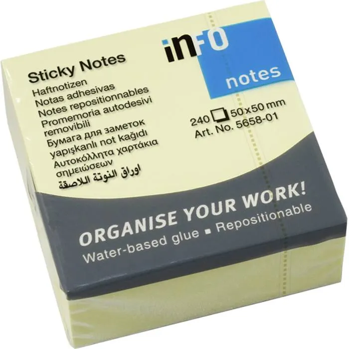 Notiskub Mini 50x50 mm gul - 2