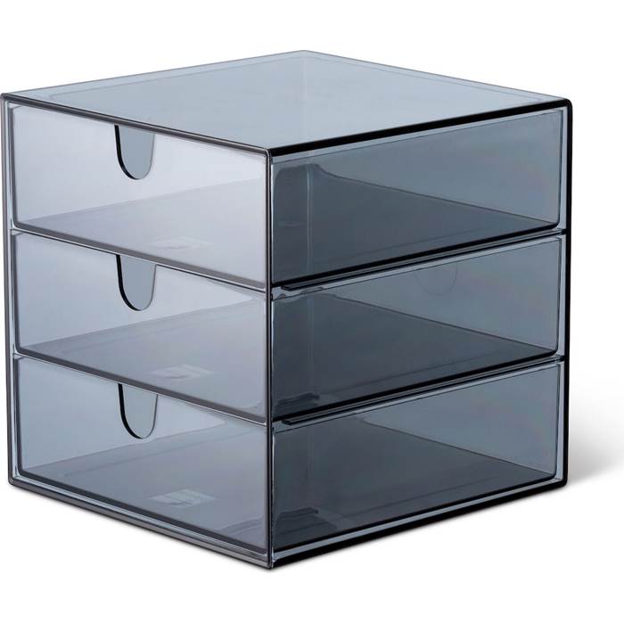Box Palaset 3-lådor transp grå - 3
