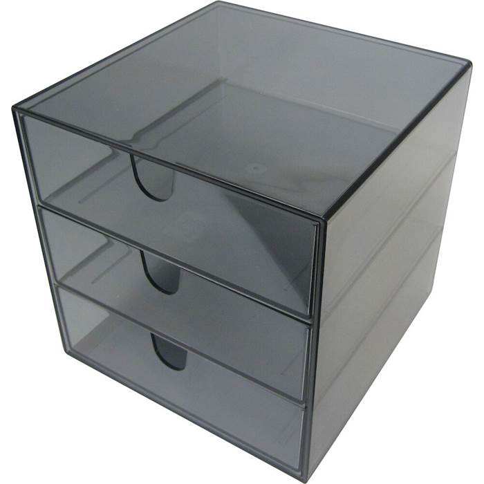Box Palaset 3-lådor transp grå - 2
