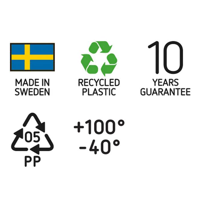 Förvaringslåda Essence L 36,5x27x15cm Vit - 5