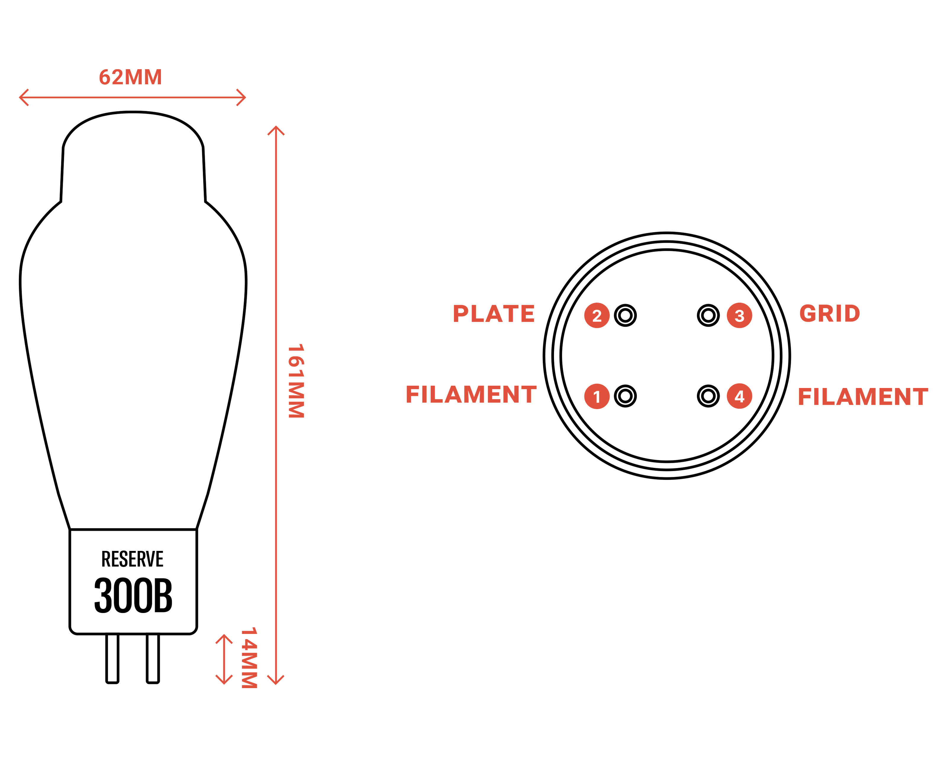 Ray Tubes elektronrör - 300B RESERVE - 8