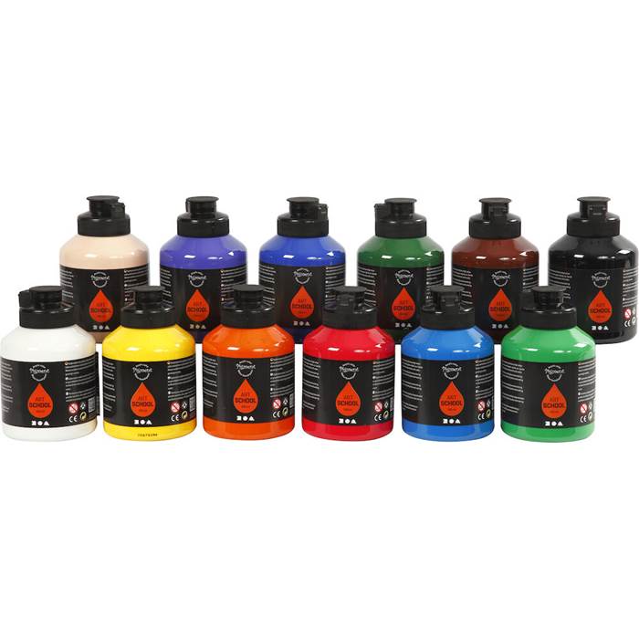 Akrylfärg Pigment 500ml 12st/fp - 2
