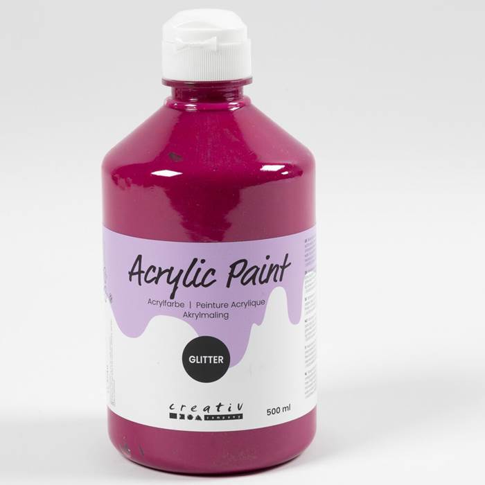 Akrylfärg glitter mix 500ml 6st/fp - 4