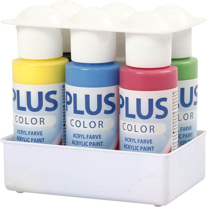 Hobbyfärg Plus Bas 6 x 60 ml - 2