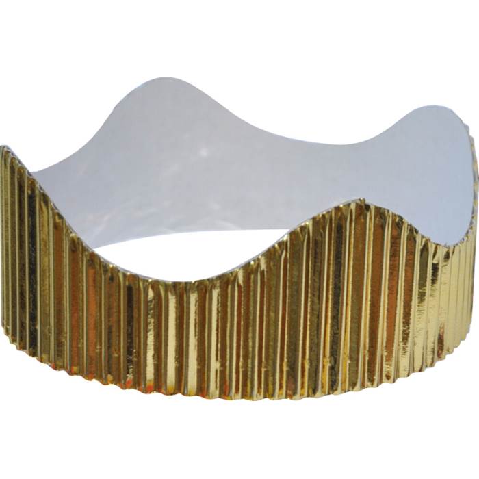 Wellpapprulle guld 3,5x6,5cmx 1,1m 14/fp - 2