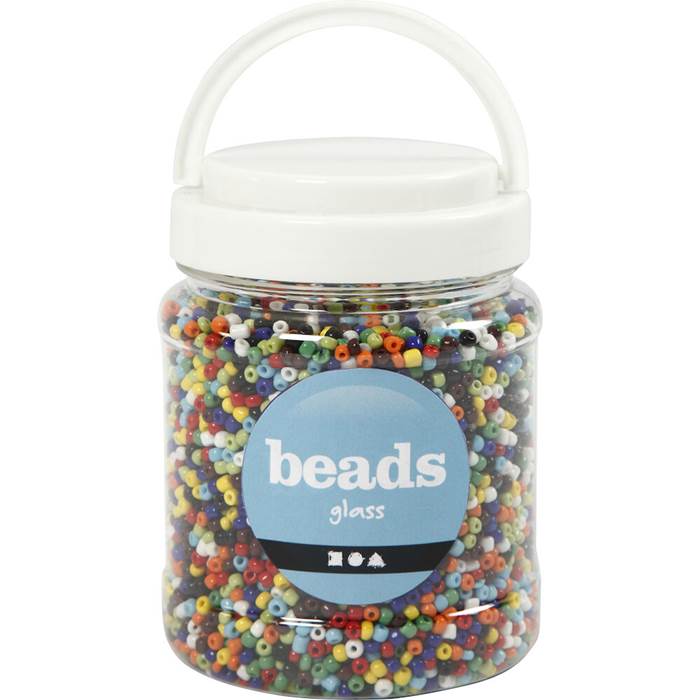 Rocaipärlor 4mm mix 1000g - 2