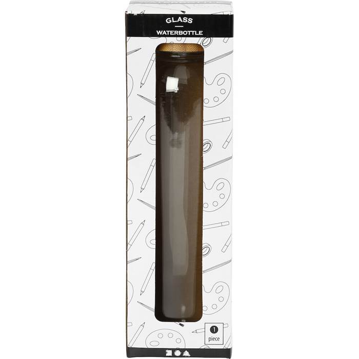 Vattenflaska glas/bambu 500 ml - 2
