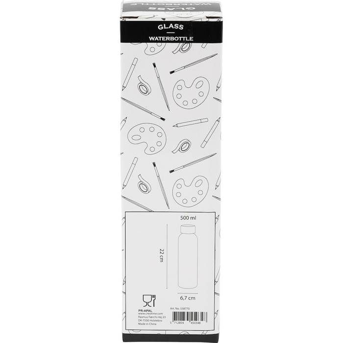 Vattenflaska glas/bambu 500 ml - 3