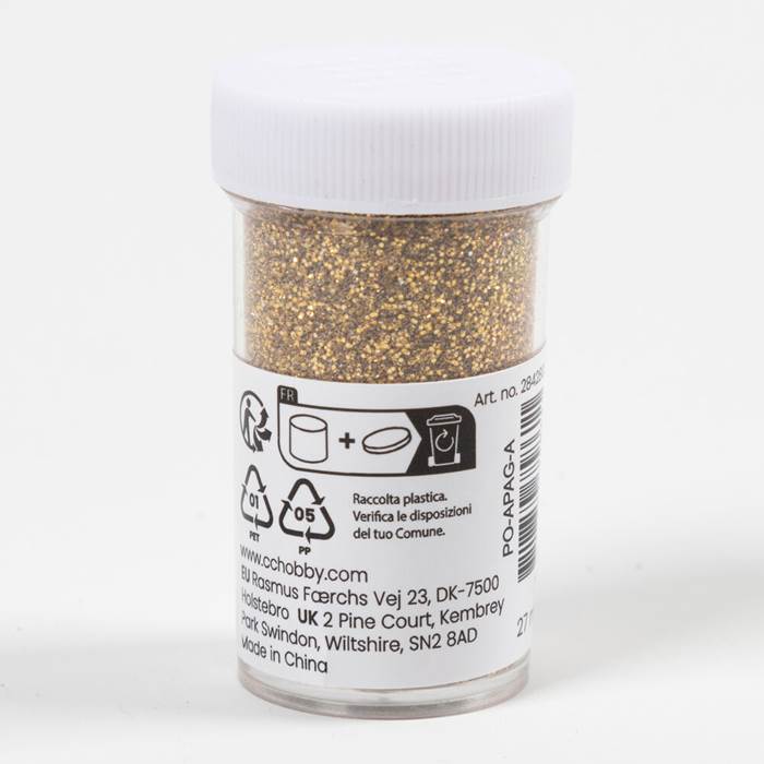 Glitter biologiskt 27ml guld - 3