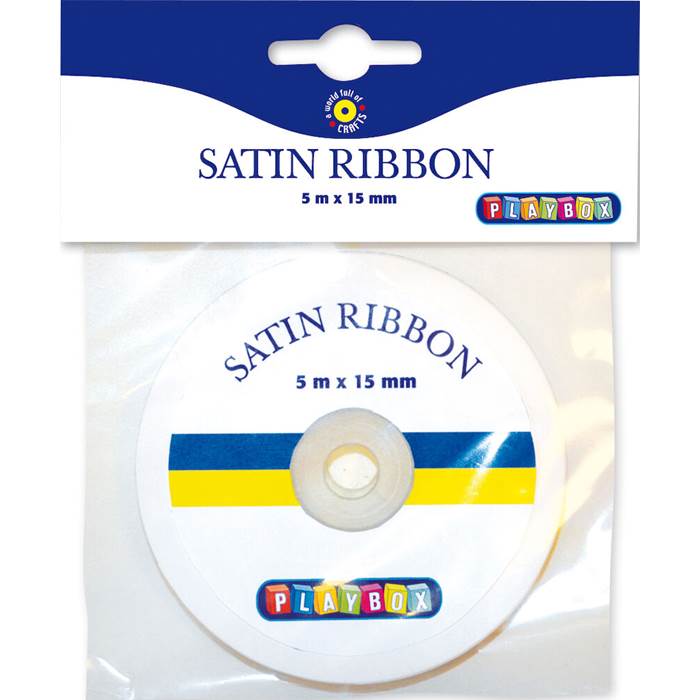 Satinband blå & gul 15mmx5m - 2