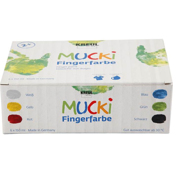 Fingerfärg mixade 6 x 150 ml - 2