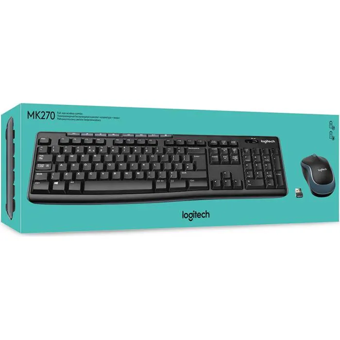 Tangentbord Mus Logitech MK270 Svart - 4