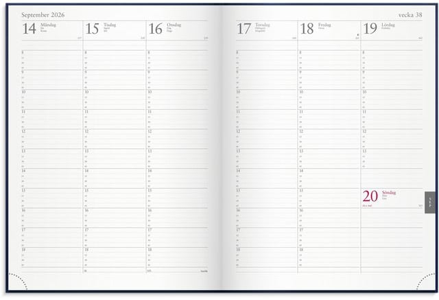 Veckojournal 2026 blå - 2