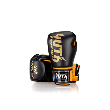 Yuth Thaiboxhandske Gold Line Svart 12-14 oz