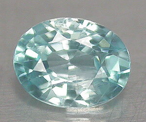 Impresionante piedra preciosa suelta de circón azul de corte ovalado de 0,47 ct