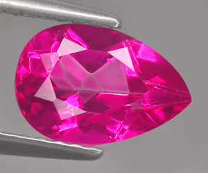 Impresionante piedra preciosa suelta de topacio rosa natural en forma de pera de 1,60 ct