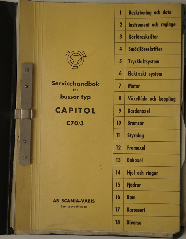 1956 Scania-Vabis Capitol C70/3 Bussar Servicehandbok - 3