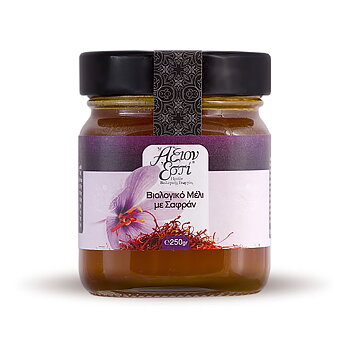 Organic Honey with saffron, Axion Esti 250g